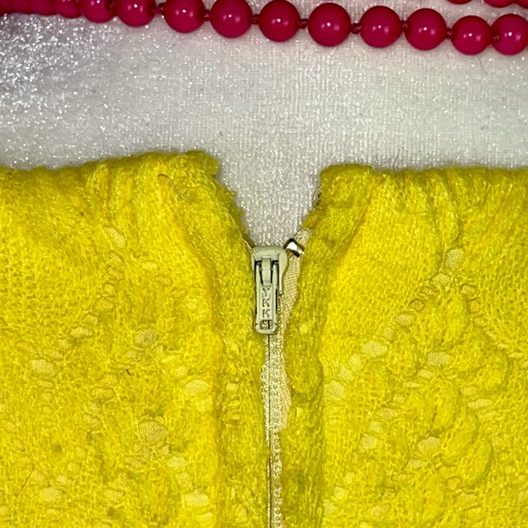 Vintage Go-Go Dress Yellow Knitted Size Medium/6 Winkleman’s Detroit - Picture 7 of 13